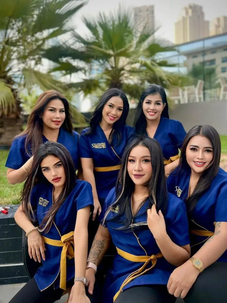 Gallery Signature Wellness Spa massage therapists outside Signature Hotel Apartments and Spa Marina